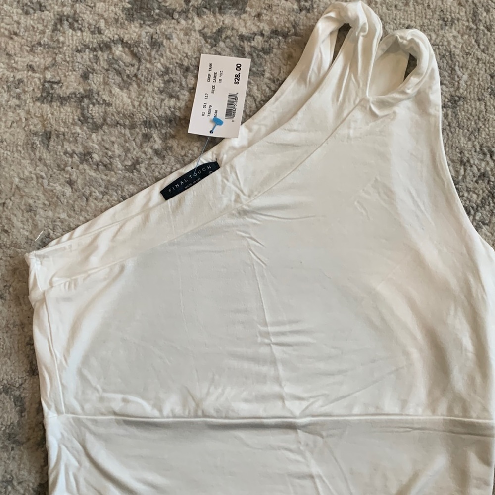 Vanilla Sky one shoulder white top